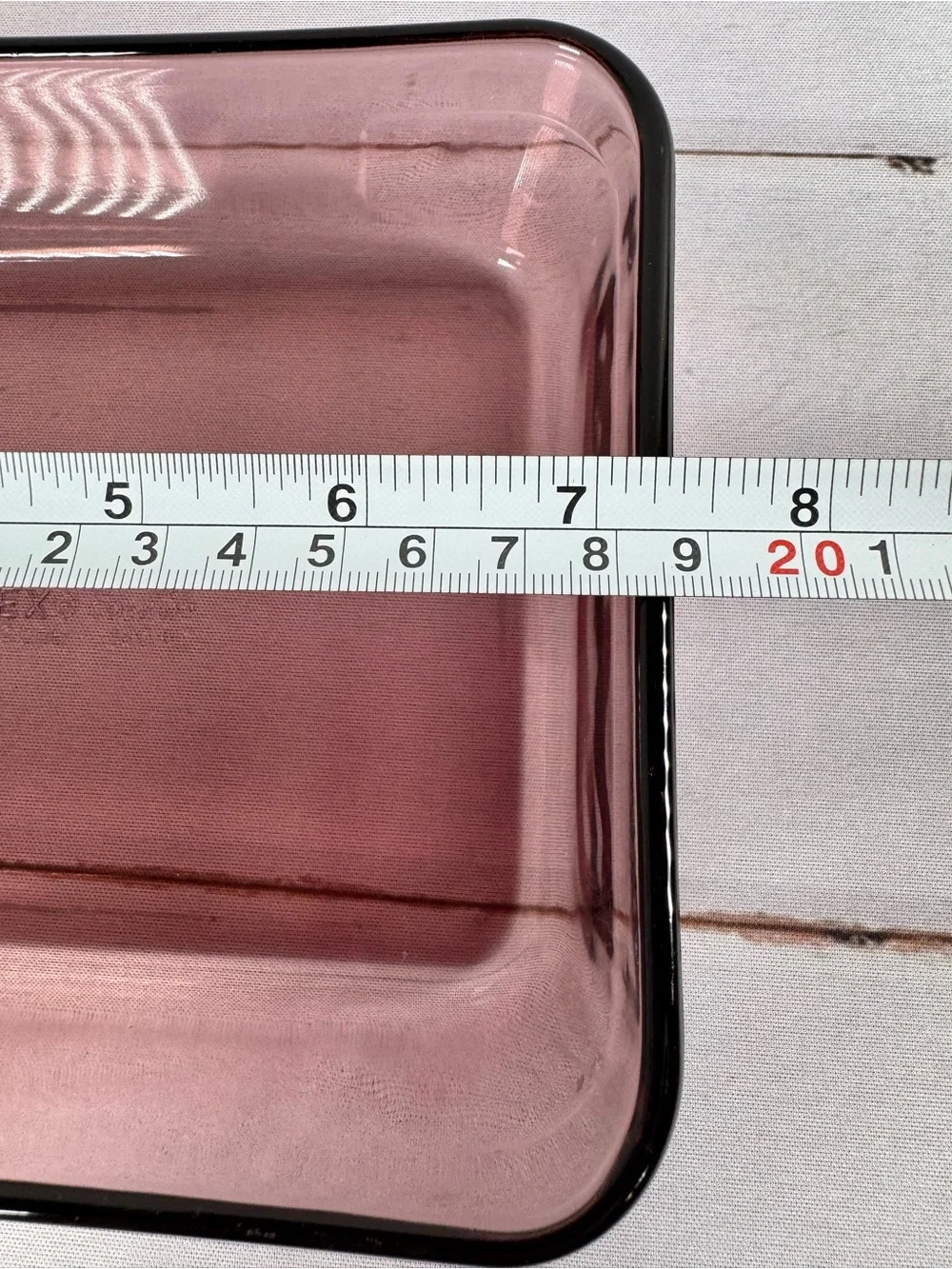 Vintage Pyrex Cranberry 3 Cup Rectangular Baking Dish 7210